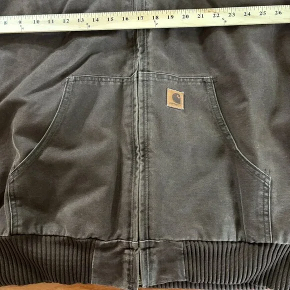 Vintage Carhartt J130 CHT Brown Chocolate‎ Quilt Lined Jacket 4XL Tall Y2K 2004